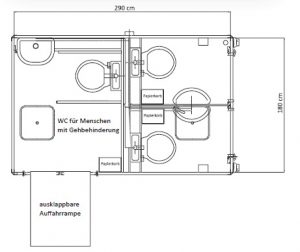 Toiletten-Container Grundriss